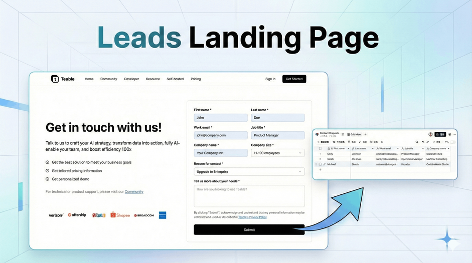 Leads Landing Page